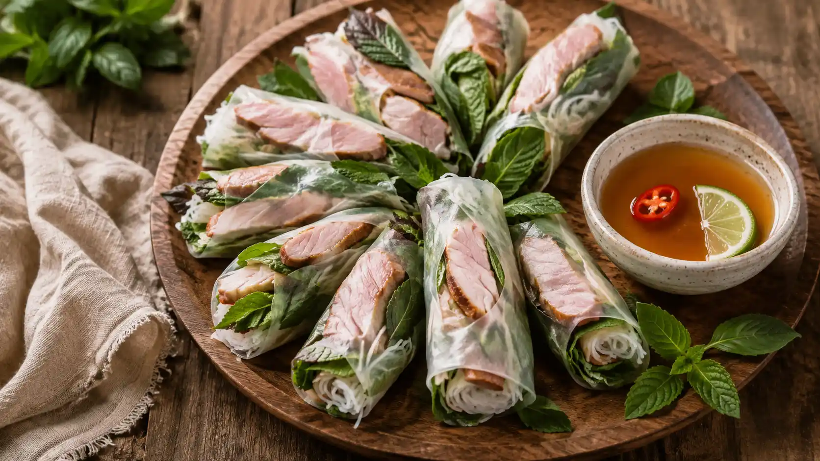 pork rice paper rolls recipe
