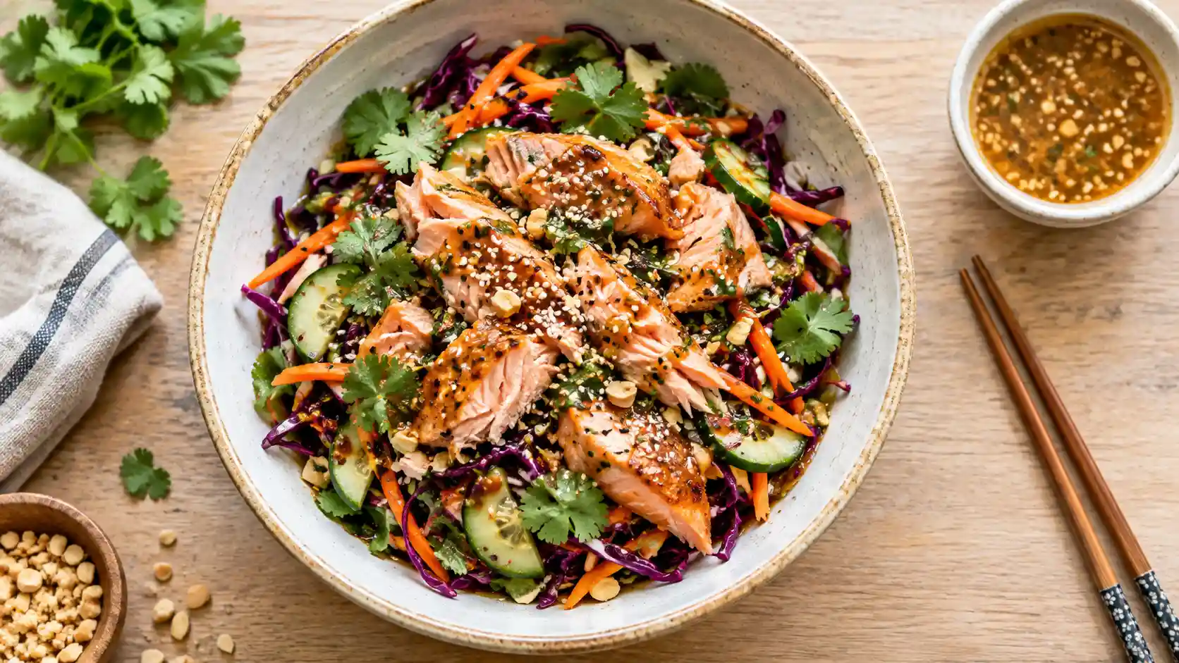 asian salmon salad