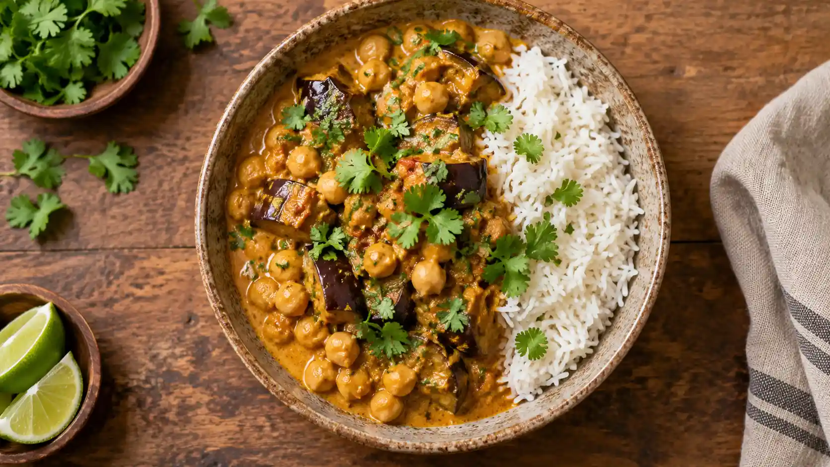 eggplant and chickpea curry